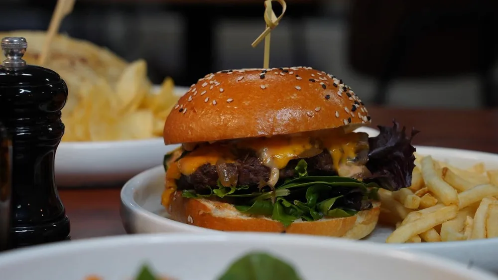 Lunch burger at Cafe Cosy Moss Vale
